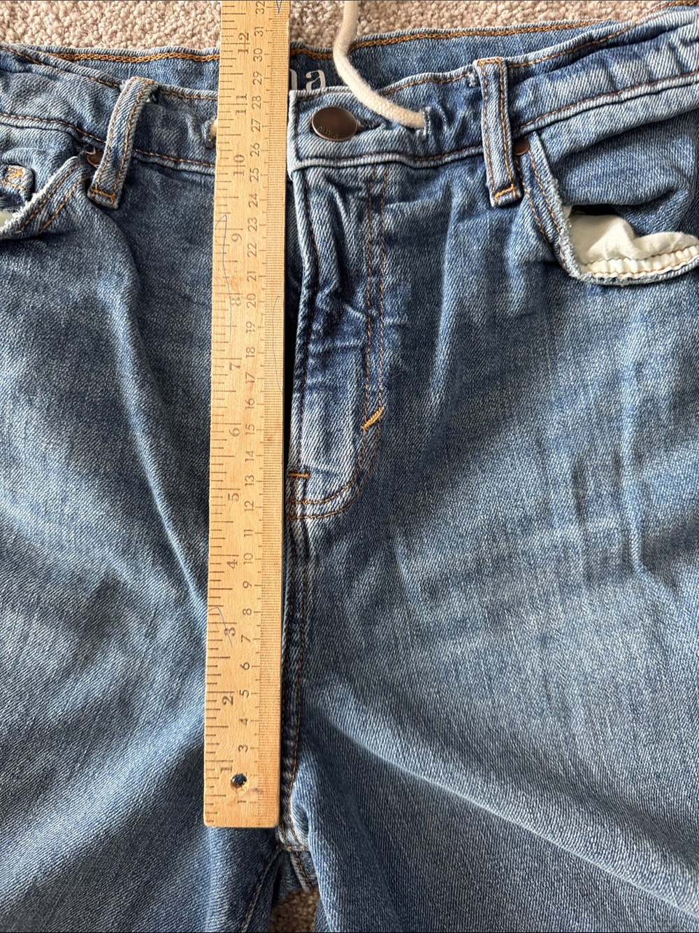 a.n.a wide-leg Light Blue Denim Jeans with Contrast Stitching - Picture 8 of 11